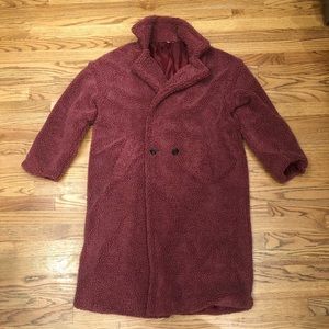 Pink teddy trench coat!!